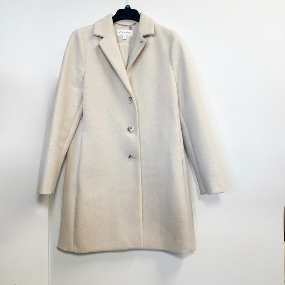 Calvin Klein White Coat , Medium